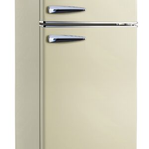 MINIFRIGO FRIGORIFERO BEIGE VINTAGE RETRO' CREMA DOPPIA PORTA 220LT CONGELATORE